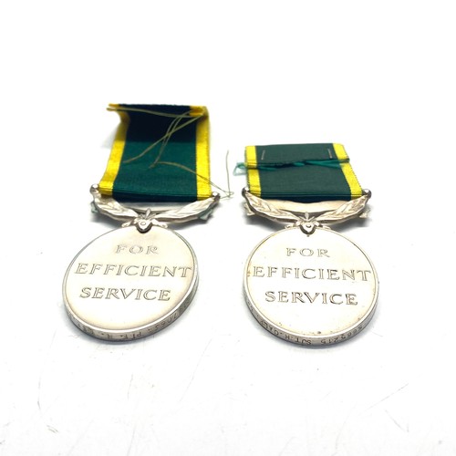 953 - Territorial force efficiency medals 2197063 PTE H Lee SOM.L.I (George VI version) and 5665216 Sjt H ... 