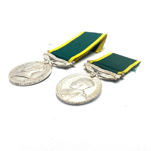 953 - Territorial force efficiency medals 2197063 PTE H Lee SOM.L.I (George VI version) and 5665216 Sjt H ... 