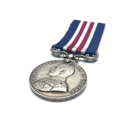 955 - Military Medal for Bravery in the Field George V version. Awarded to 15480 LSjt L Stoker 8th Battali... 