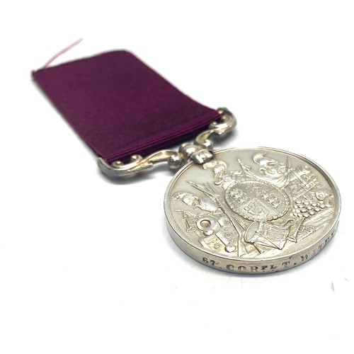 973 - Army Long service and Good conduct Medal 1830 Queen Victoria Version awarded to 67 Corporal T W With... 