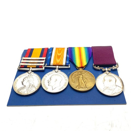 979 - Queens South Africa Medal with Relief of Ladysmith, Tugela Hight's,  Cape Colony clasps, British War... 