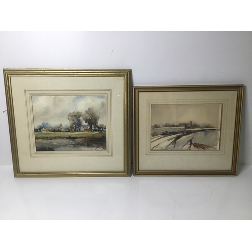 1095 - Two Arnold de Soet signed pictures largest 45cm x 41cm