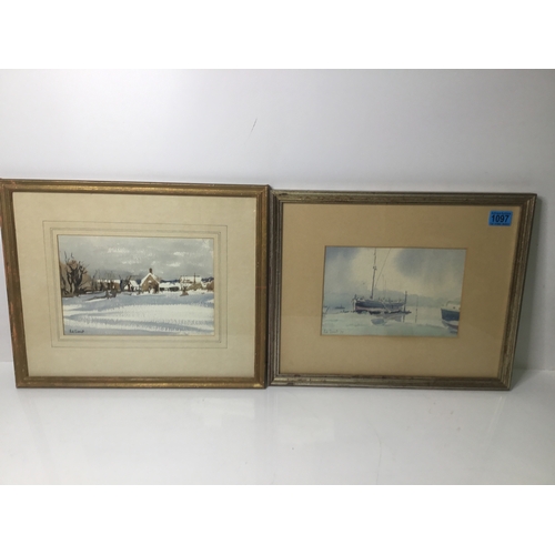 1097 - Two Arnold de Soet signed pictures 45cm x 36cm