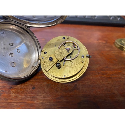 918 - Sterling silver pocket watch. by James Mosley Waterford.