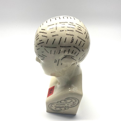 604 - Vintage ceramic Phrenology head by L.N.Fowler 30cm tall.