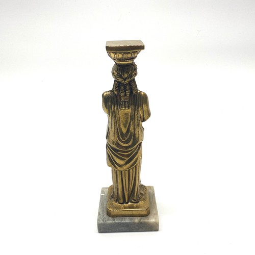 608 - Vintage brass Greek Goddess 