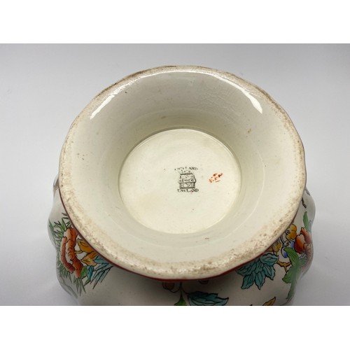 609 - Spode England floral fruit bowl.