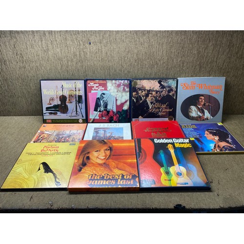 107 - Collection of vinyl LP records including: Slim Whitman, Guitar Magic and James Last.