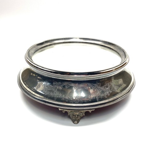 676 - silver plate edwardian cake stand.