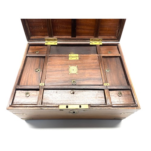 708 - Antique Gentleman's travelling case, Anglo Indian correspondance case, Victorian.