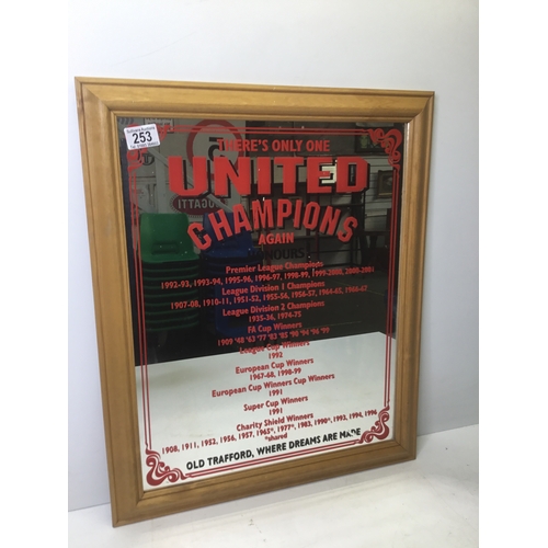 253 - Manchester United framed mirror