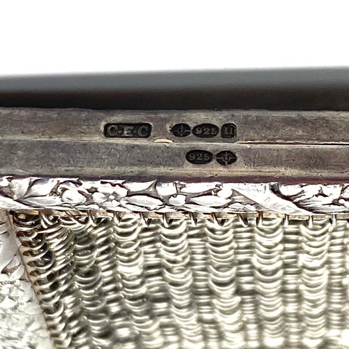 903 - Stunning sterling silver Art Deco mesh purse/bag hallmarks for London 1915 (imported) by Claude Erne... 