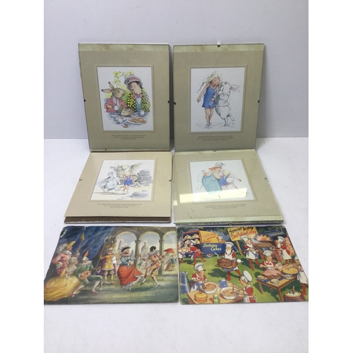 729 - Lewis Carroll illustrations and two vintage melody cards