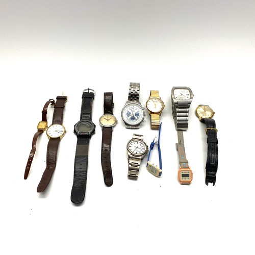 725 - Collection of watches including Rotary, Tissot, Montiel, Casio and French connection.