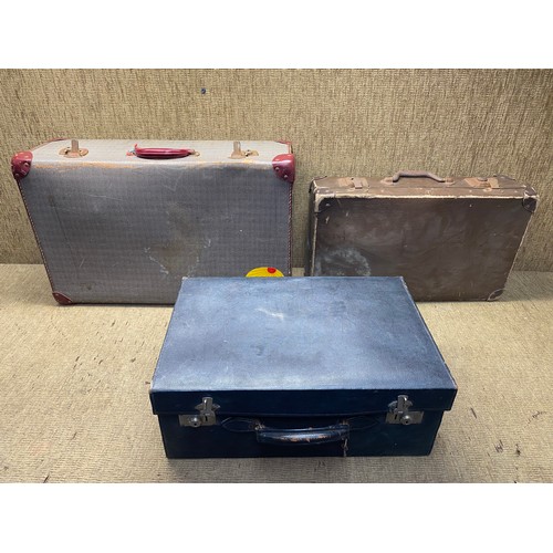 263 - 3 vintage suit cases.