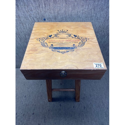 270 - chateaux et domaines bordeaux collection grands vins de france small table or storage 55cm