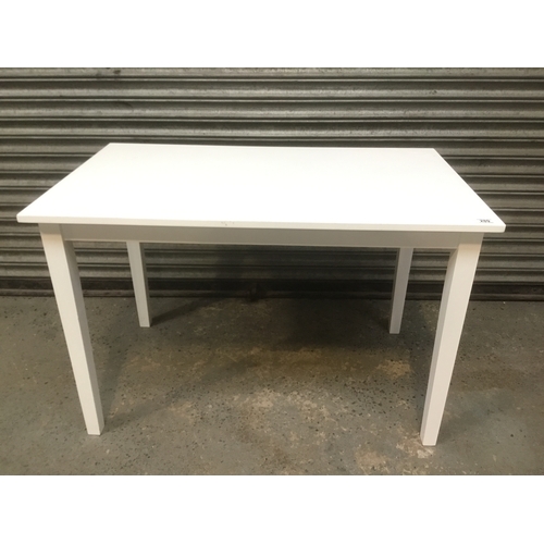 289 - White modern kitchen table 114cm x 68cm