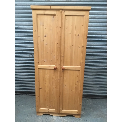 293 - Pine wardrobe 181cm x 82cm x 50cm