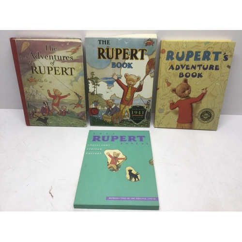 518 - Rupert the Bear annuals including a collectors edition