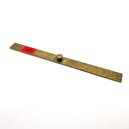 747 - Brass rule in both CM and Inches (well made)