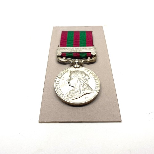 912 - The India General Service Medal 1895, with Punjab Frontier (1897-98) clasp. Awarded to: 3637 Pte W D... 