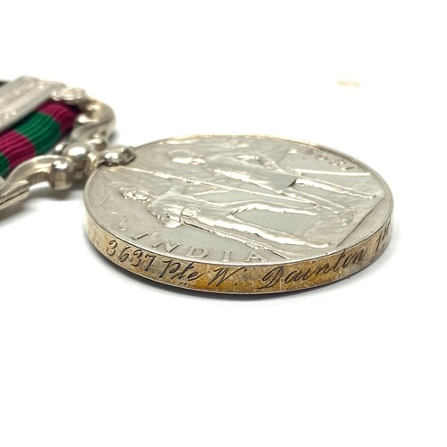 912 - The India General Service Medal 1895, with Punjab Frontier (1897-98) clasp. Awarded to: 3637 Pte W D... 