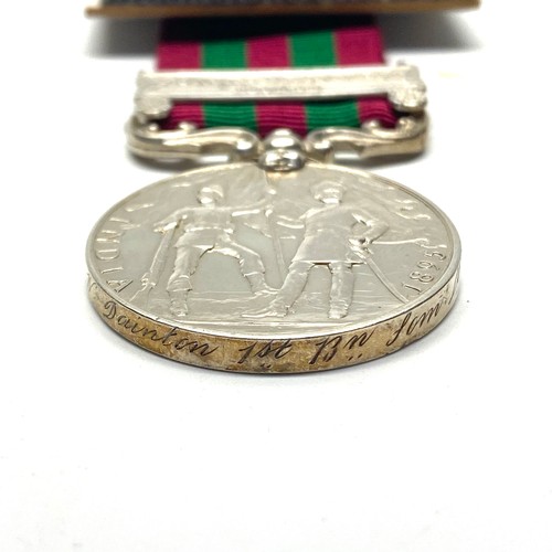 912 - The India General Service Medal 1895, with Punjab Frontier (1897-98) clasp. Awarded to: 3637 Pte W D... 