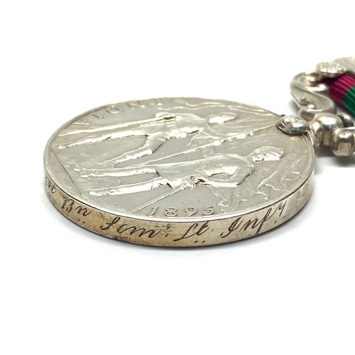 912 - The India General Service Medal 1895, with Punjab Frontier (1897-98) clasp. Awarded to: 3637 Pte W D... 