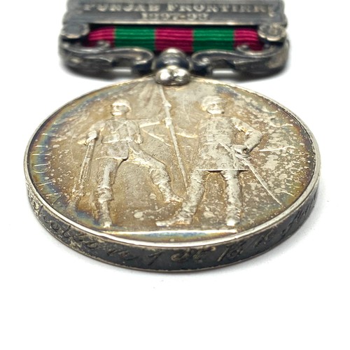 917 - The India General Service Medal 1895, with Punjab Frontier (1897-98) clasp. Awarded to: 3347Pte F Ni... 