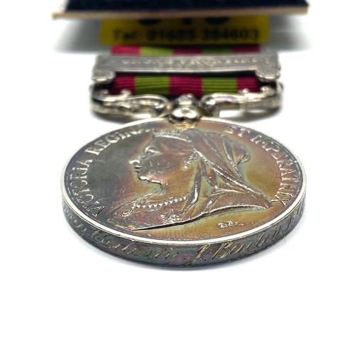 919 - The India General Service Medal 1895, with Punjab Frontier (1897-98) clasp. Awarded to: 2865 Pte Nur... 