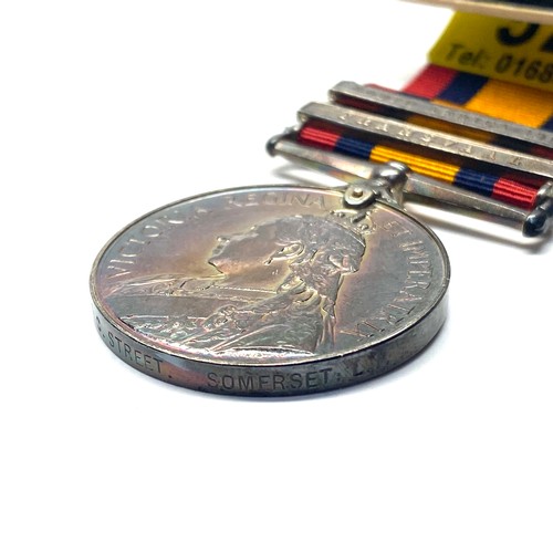 921 - Queen's South Africa Medal With South Africa 1902 and Transvaal Clasps awarded to : 3557 Pte G Stree... 