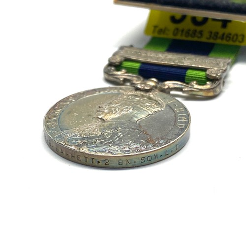 934 - India General Service Medal 1908-35 George V. Afghanistan NWF 1919 Clasp Awarded to: 200436 Pte G Ba... 