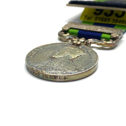 935 - India General Service Medal 1908-35 George V. Afghanistan NWF 1919 Clasp Awarded to: 39674 Pte Hicks... 