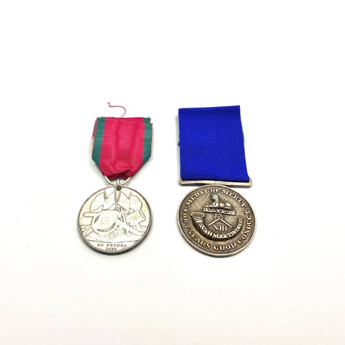 947 - Turkish Crimea medal and 7 year medal of merit awarded to W Hole 13th Battalion Prince Alberts Somer... 