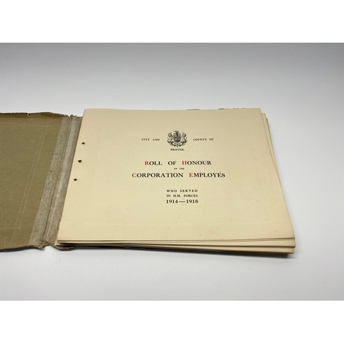 950 - City and county of Bristol Roll of Honour of all the Corporation Employees who served in HM Forces 1... 
