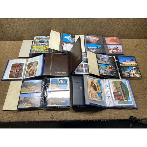 14 - collection of postcard albums and photo albums.