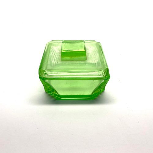 626 - Art Deco uranium glass trinket dish.