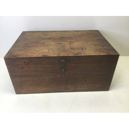 647 - Antique wooden storage box