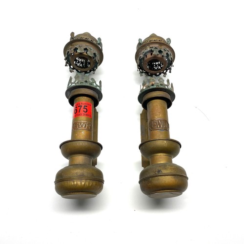 675 - Vintage GWR Candle Burning Wall Mounted Carriage Lamp.
