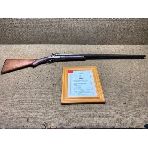 704 - Deactivated Double barrel shotgun 12 bore (Belgium), with deactivation certificate from Birmingham p... 