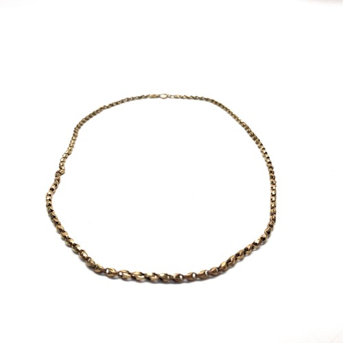 981 - 9ct gold rolo belcher chain 45cm. 7g