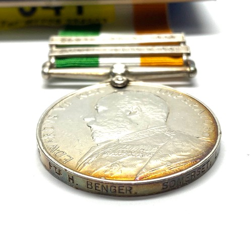 941 - Queens South Africa Medal with Cape Coloney Clasp and Kings South Africa Medal with South Africa 190... 