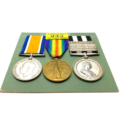 943 - British War Medal, The Allied Victory Medal and Service medal of the order of Saint John with Four f... 