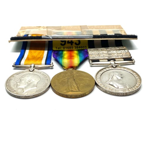 943 - British War Medal, The Allied Victory Medal and Service medal of the order of Saint John with Four f... 