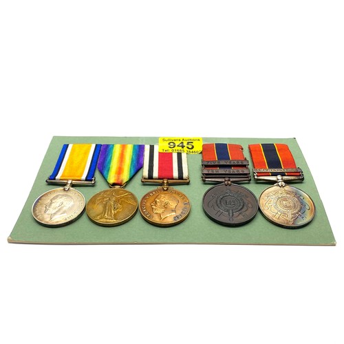 945 - British War Medal and The Allied Victory Medal awarded to 240629 Pte H Riste 5th Battalion Somerset ... 