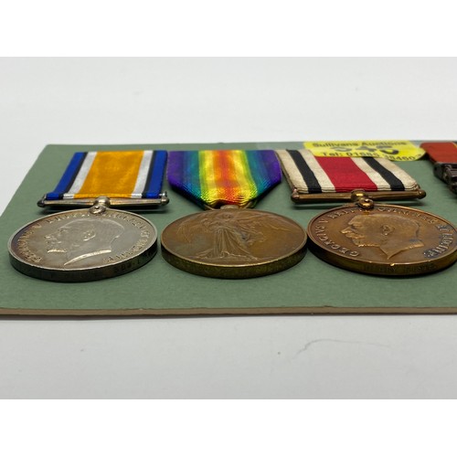 945 - British War Medal and The Allied Victory Medal awarded to 240629 Pte H Riste 5th Battalion Somerset ... 