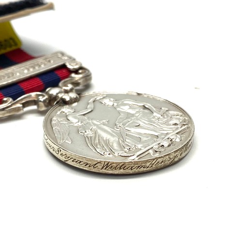 946 - India General service Medal 1854 with Burma 1885-7 Clasp: Awarded to 140 Colour Serjeant William Hen... 