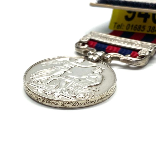 946 - India General service Medal 1854 with Burma 1885-7 Clasp: Awarded to 140 Colour Serjeant William Hen... 