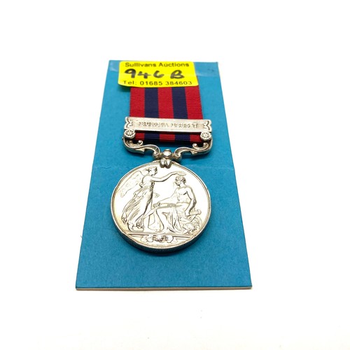 946B - India General service Medal 1854 with Burma 1885-7 Clasp: Awarded to 1091 Pte F Hooper 2nd Battalion... 