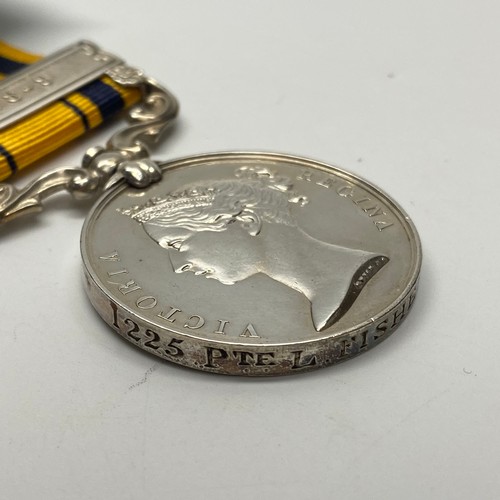 947A - South Africa Medal 1879 with 1878-1879 Clasp. Awarded to 36/1225 Pte L Fisher 1/13th of Foot Somerse... 